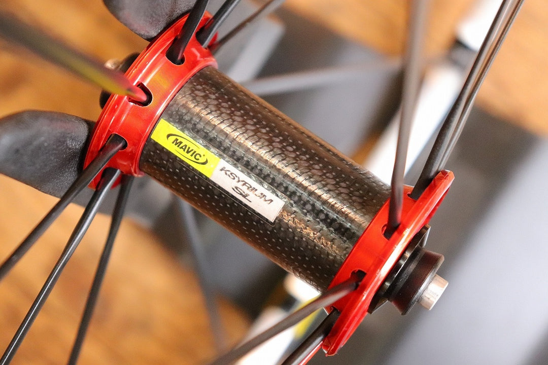 マビック MAVIC キシリウム KSYRIUM SL アルミ クリンチャー ホイールセット シマノ 11/12S ナローリム 15C 【芦屋店】