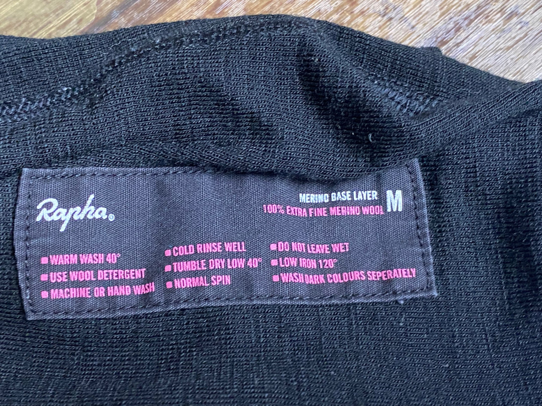 KI188 ラファ Rapha MERINO BASE LAYER 半袖 ベースレイヤー 黒 M