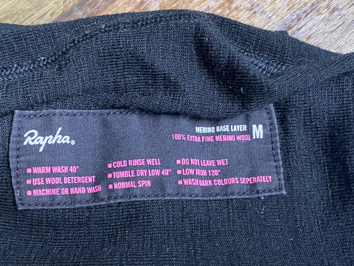 KI188 ラファ Rapha MERINO BASE LAYER 半袖 ベースレイヤー 黒 M