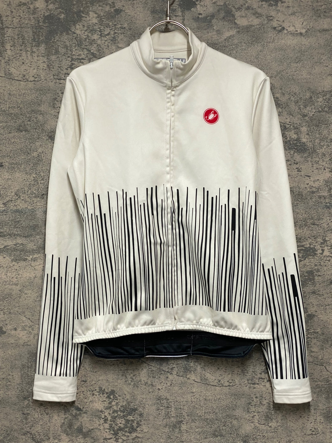 JV432 カステリ CASTELLI 長袖 サイクルジャージ 白 M 裏起毛
