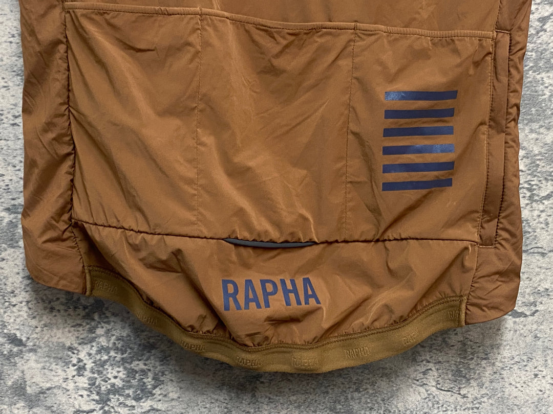 KR263 ラファ Rapha PRO TEAM INSULATED GILET サイクルベスト ジレ 茶 M
