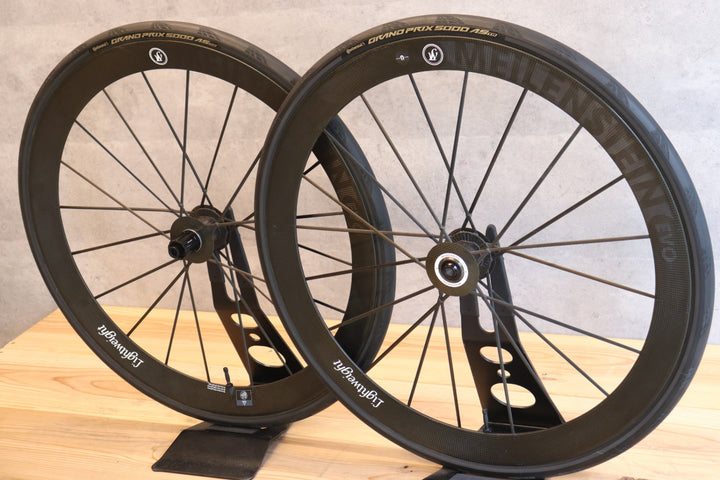【訳あり】 ライトウエイト LIGHTWEIGHT マイレンシュタイン MEILENSTEIN EVO カーボン チューブレス ホイールセット シマノ11S/12S 【さいたま浦和店】
