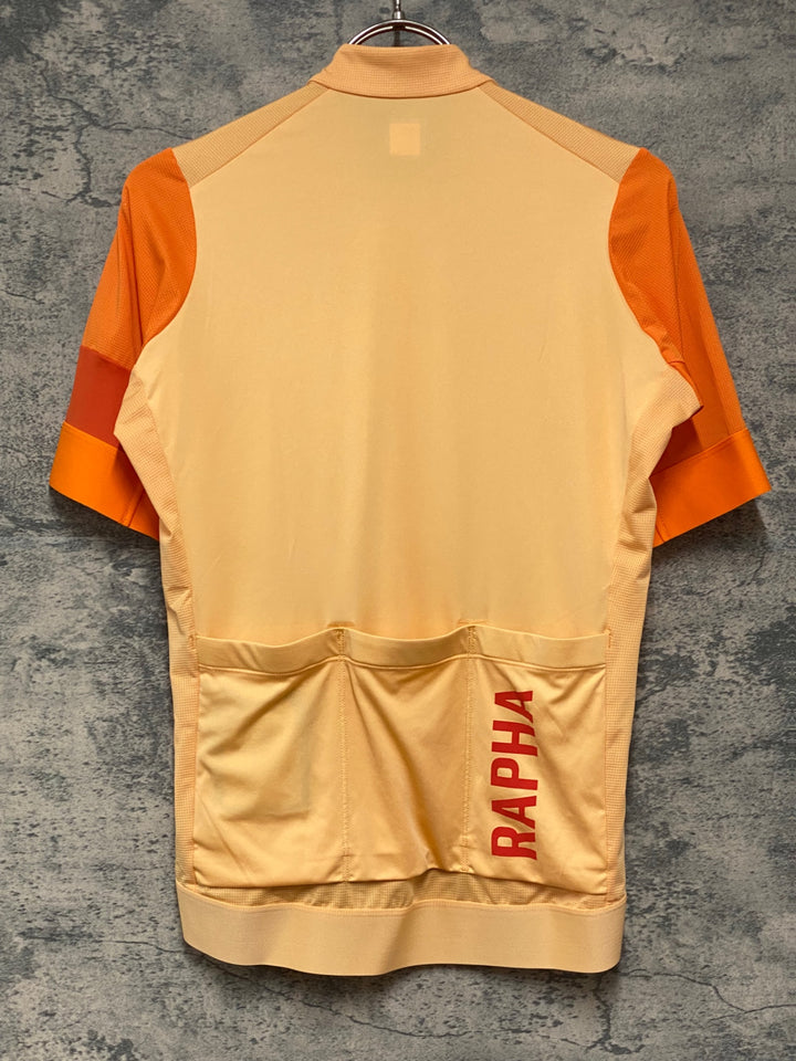 KC222 ラファ Rapha PRO TEAM TRAINING JERSEY 半袖 サイクルジャージ オレンジ S