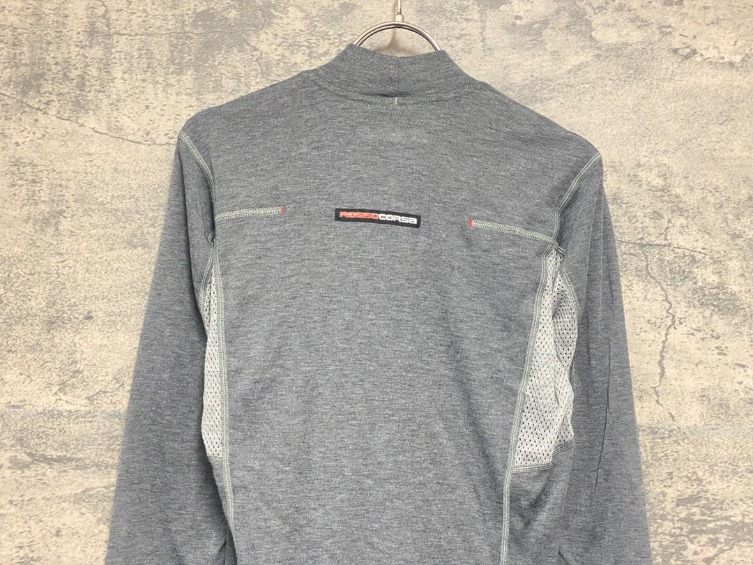 JY251 カステリ CASTELLI 長袖 ベースレイヤー グレー M 裏起毛