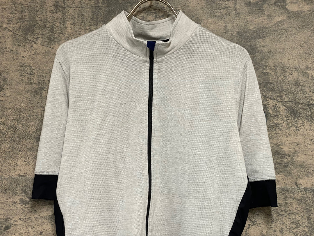 KF093 カフェドシクリステ CAFE DU CYCLISTE EGLANTINE Man 半袖 サイクルジャージ オフホワイト 黒 XL