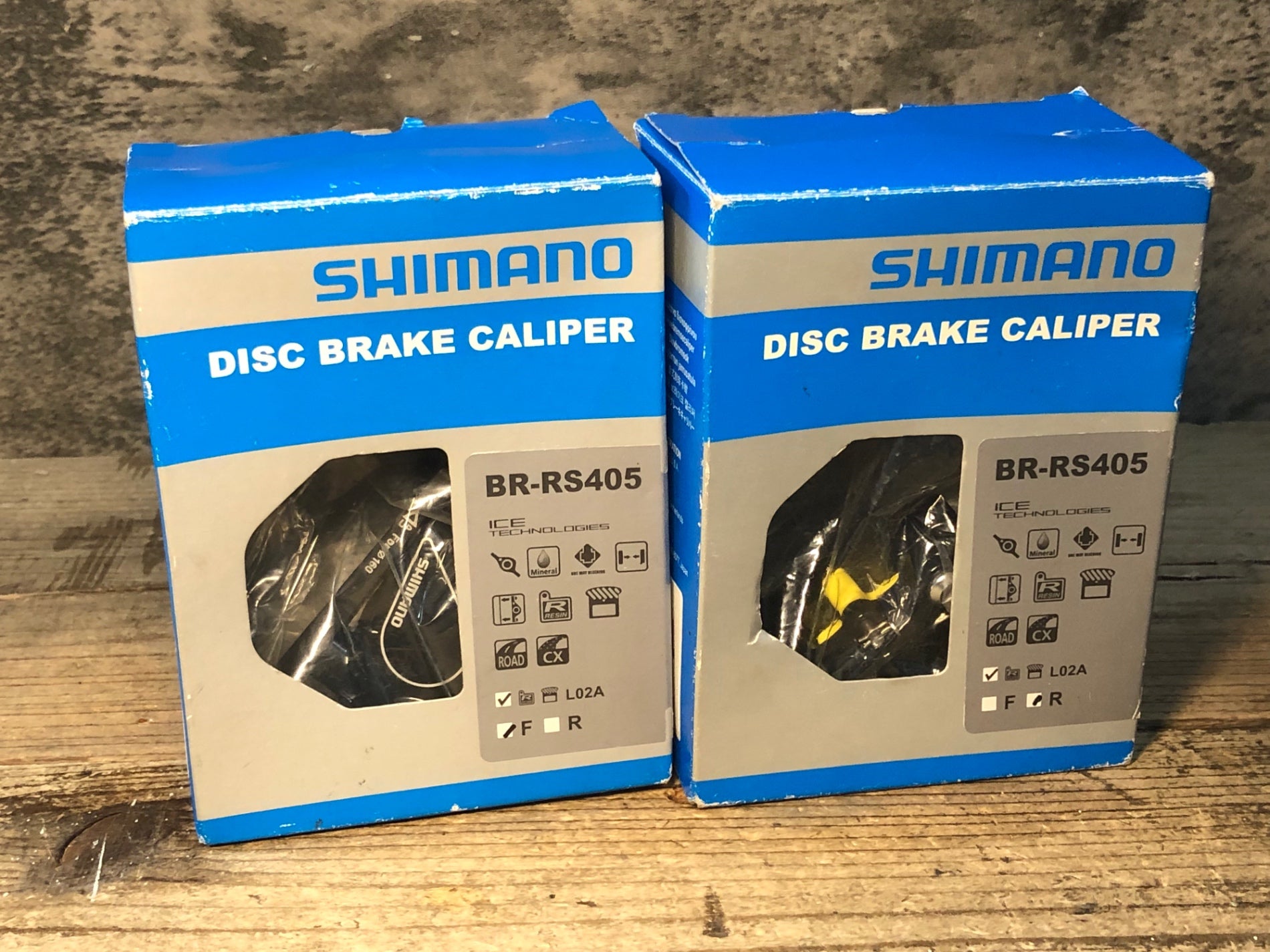 JW729 シマノ SHIMANO BR-RS405 ディスクブレーキキャリパー 前後