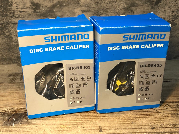 JW729 シマノ SHIMANO BR-RS405 ディスクブレーキキャリパー 前後セット