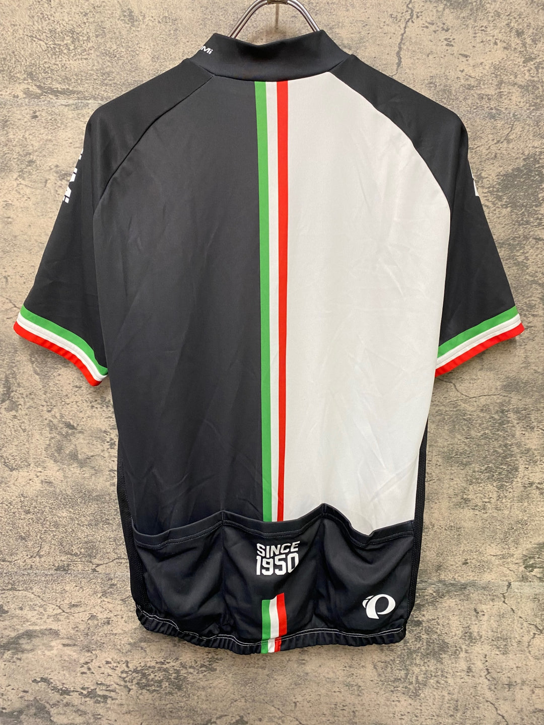 KA053 パールイズミ PEARL iZUMi 半袖 サイクルジャージ 黒 白 XL ※スレ