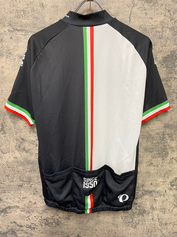 KA053 パールイズミ PEARL iZUMi 半袖 サイクルジャージ 黒 白 XL ※スレ