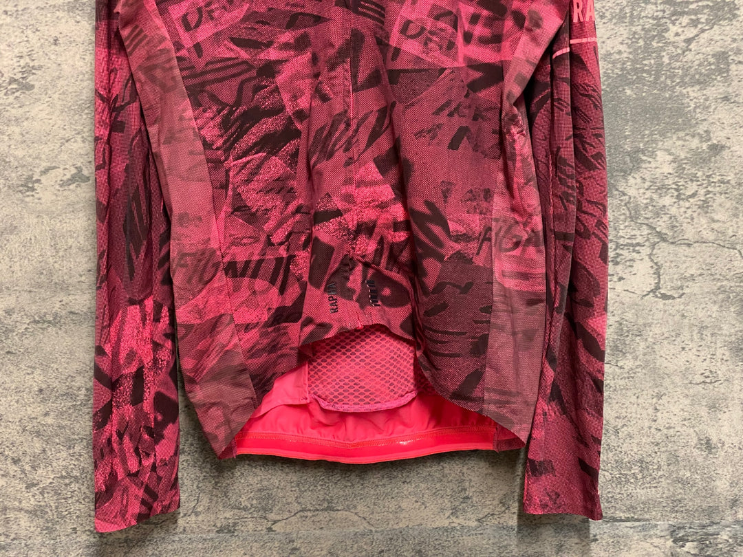 JZ865 ラファ Rapha PRO TEAM LONG SLEEVE THERMAL JERSEY ROAD GRAFFITI 長袖 サイクルジャージ ピンク L