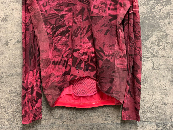 JZ865 ラファ Rapha PRO TEAM LONG SLEEVE THERMAL JERSEY ROAD GRAFFITI 長袖 サイクルジャージ ピンク L