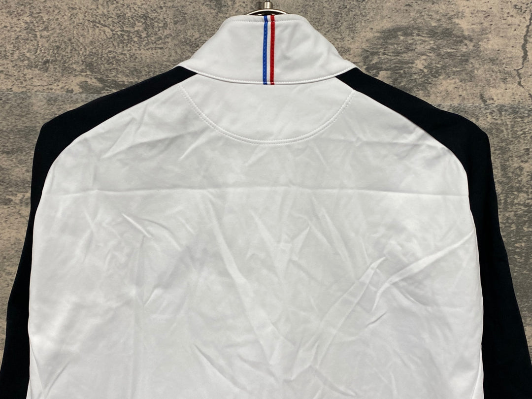JU343 ルコックスポルティフ le coq sportif 長袖サイクルジャージ Lサイズ 白
