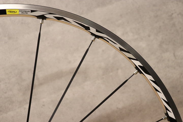 マヴィック MAVIC キシリウムエリート KSYRIUM ELITE シマノ 12/11S アルミ クリンチャー ホイールセット ナローリム 15C 【さいたま浦和店】