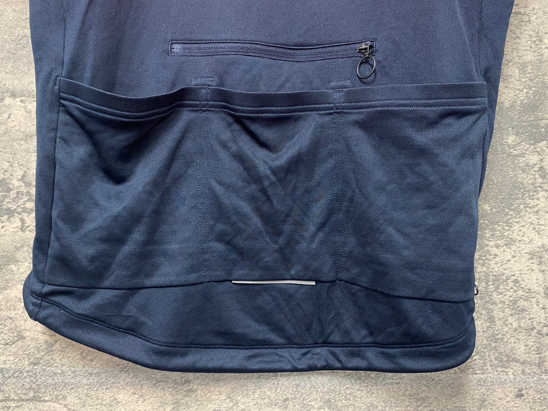 JH979 ラファ Rapha BREVET JERSEY 半袖 サイクルジャージ 濃紺 L ※日焼け