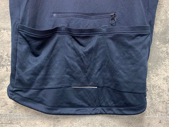 JH979 ラファ Rapha BREVET JERSEY 半袖 サイクルジャージ 濃紺 L ※日焼け