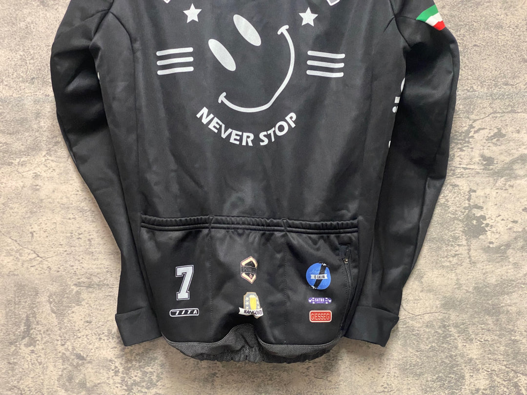 KD952 ジェッセージ GSG 長袖 サイクルジャケット 黒 M 裏起毛