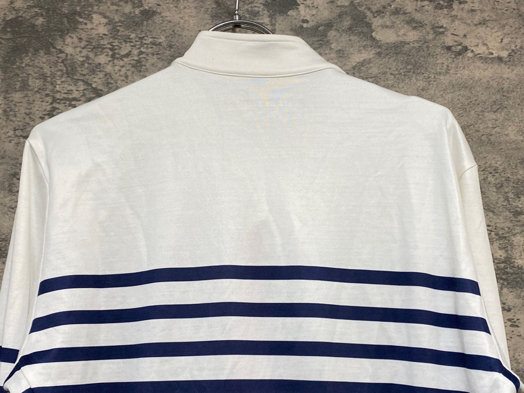 KR586 カフェドシクリステ Cafe du Cycliste CLAUDETTE MEN 長袖 サイクルジャージ 白 L ※スレあり