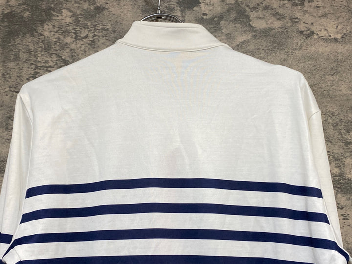 KR586 カフェドシクリステ Cafe du Cycliste CLAUDETTE MEN 長袖 サイクルジャージ 白 L ※スレあり