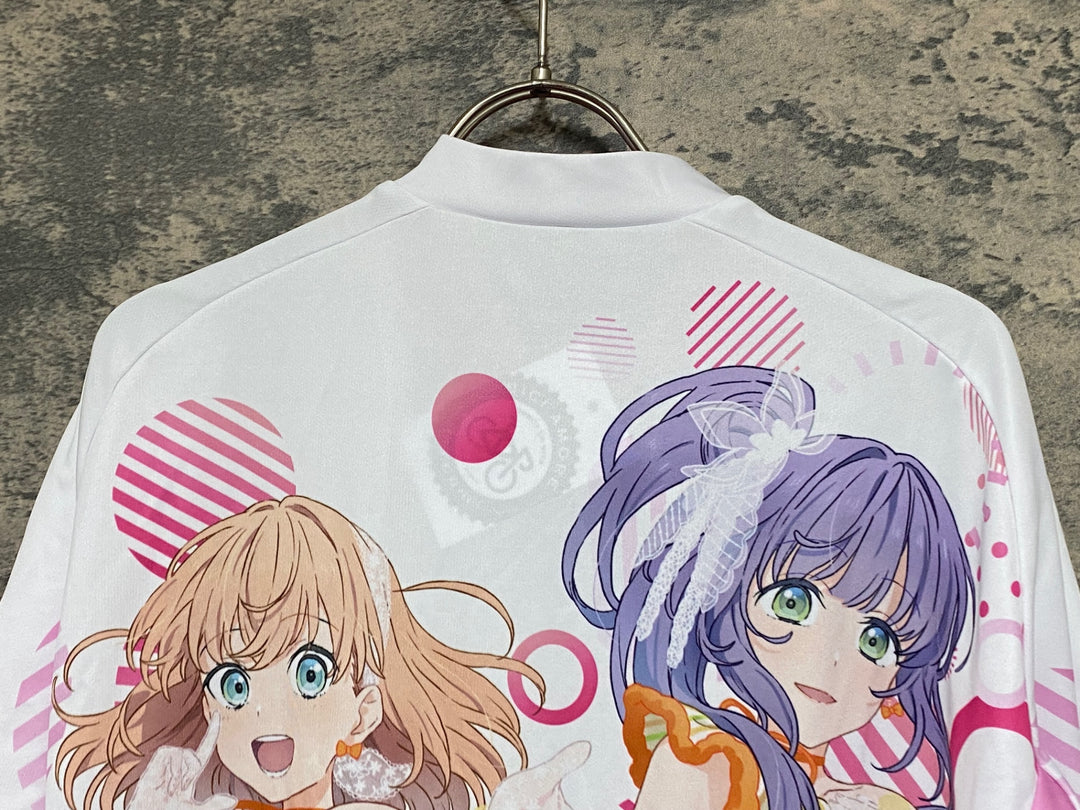 KG897 ファイス FICE 半袖 サイクルジャージ 白 ピンク XL ラブライブ! 蓮ノ空女学院スクールアイドルクラブ スリーズブーケ Ver.