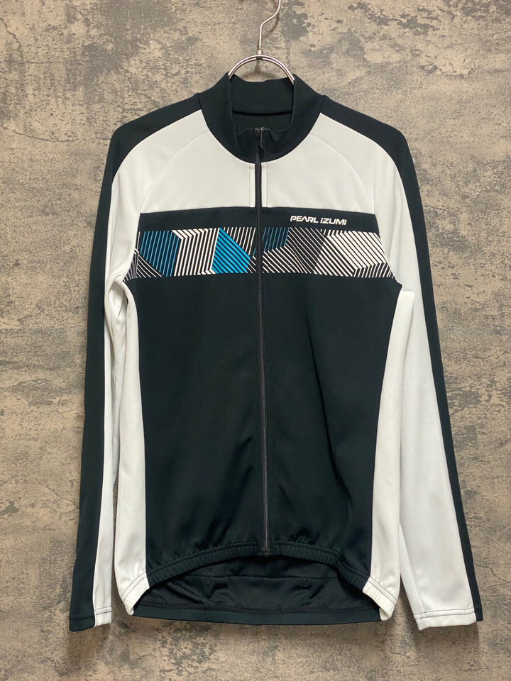JS469 パールイズミ PEARL iZUMi 長袖 サイクルジャージ 白 黒 M