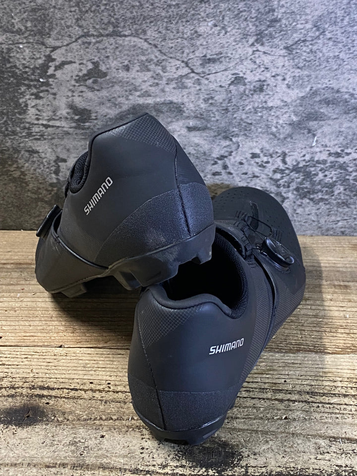 JU137 シマノ SHIMANO XC3 SHXC300M L01 E ビンディングシューズ SPD EU44 2穴 黒
