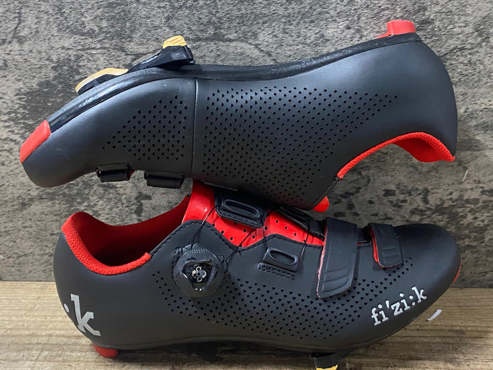 KG206 フィジーク Fizik R4 ROAD BOA ビンディングシューズ EU40 3穴 黒赤