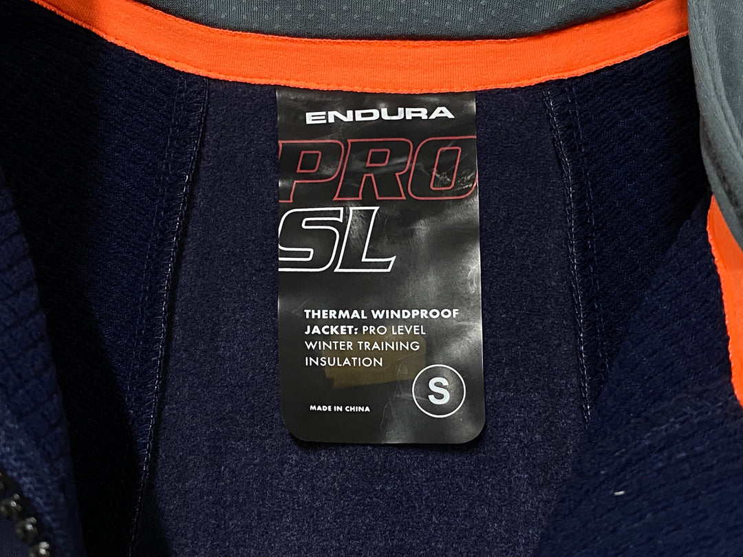 KM554 エンデュラ ENDURA PRO SL 長袖 サイクルジャケット 紺 S 裏起毛