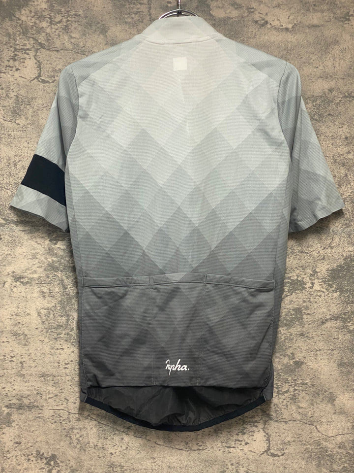 JE158 ラファ Rapha CLASSIC FLYWEIGHT JERSEY BLOCK FADE 半袖 サイクルジャージ ホワイト グレー XS