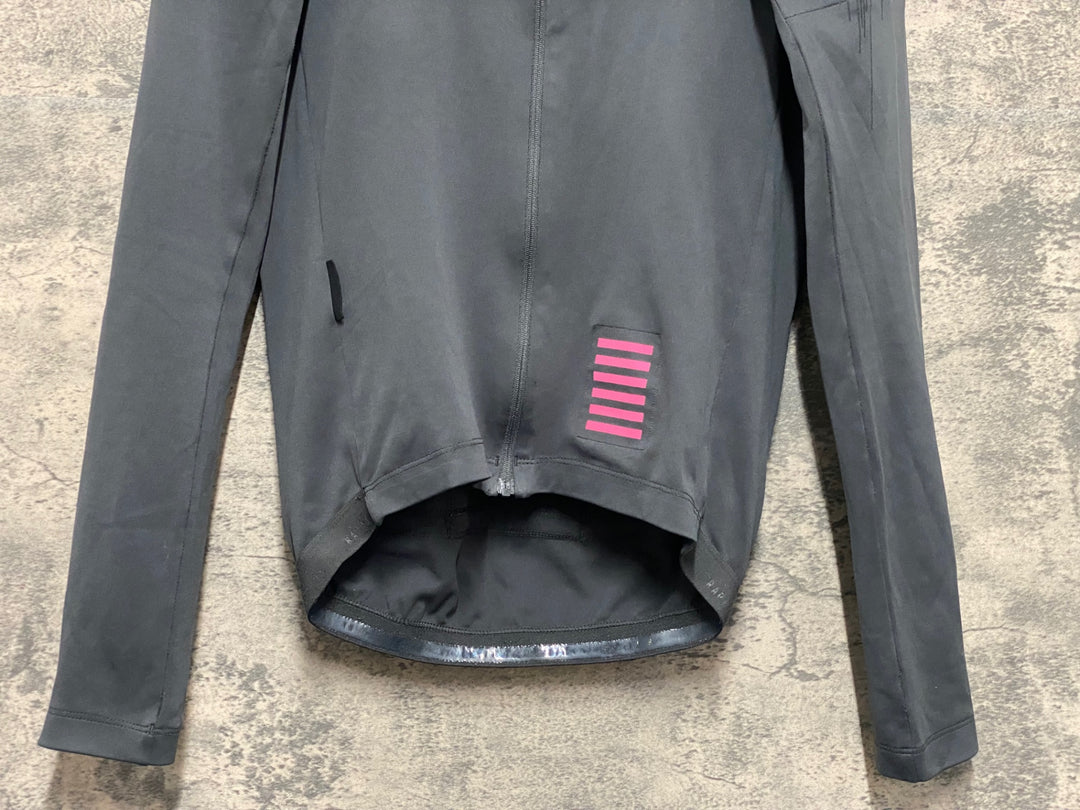 KM627 ラファ Rapha PRO TEAM LONG SLEEVE TRAINING JERSEY 長袖 サイクルジャージ グレー S ※擦れ等使用感あり