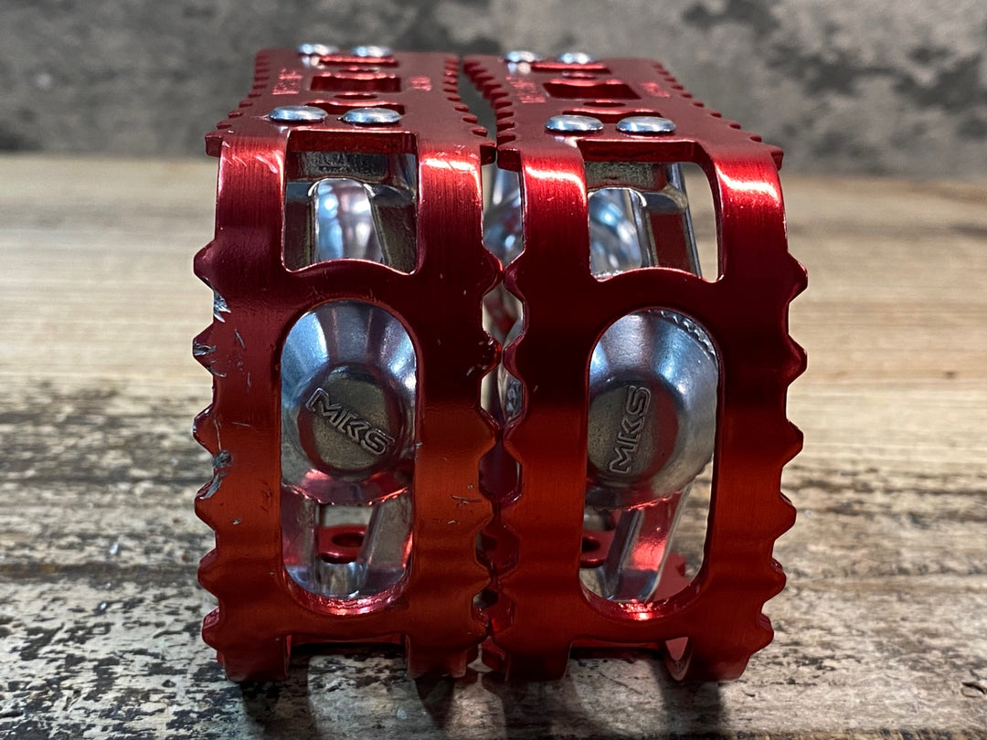 JN490 三ヶ島 MKS BM-7 BMX フラットペダル レッドケージ