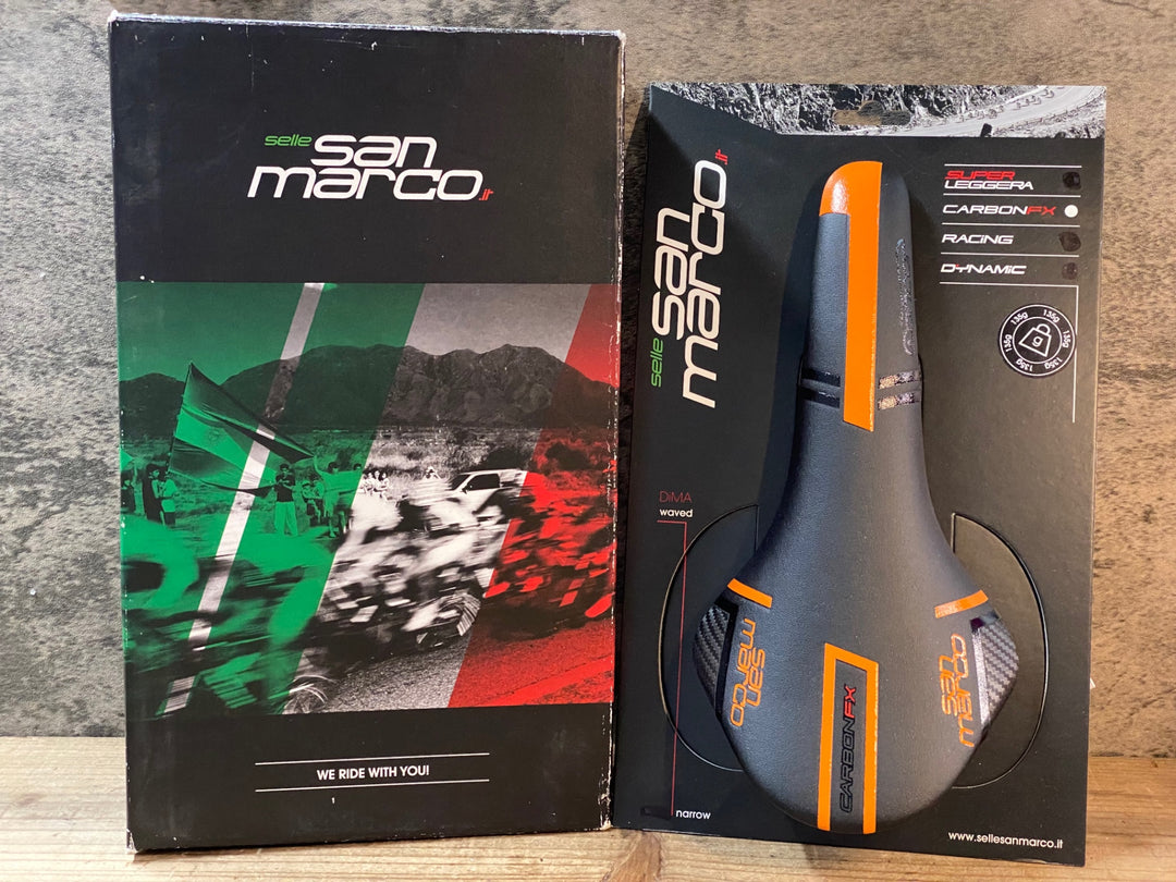 JR316 サンマルコ san marco CONCOR CARBON FX サドル 黒オレンジ NARROW CARBON レール