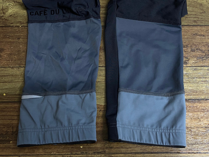 KB612 カフェドシクリステ Cafe du Cycliste ADRIENNE MAN ビブニッカー 黒 グレー S 裏起毛