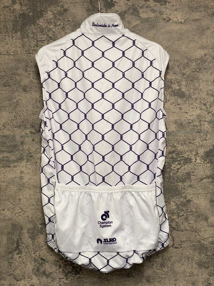 JJ591 チャンピオンシステム ChampionSystem サイクルベスト 白 紫 Mサイズ