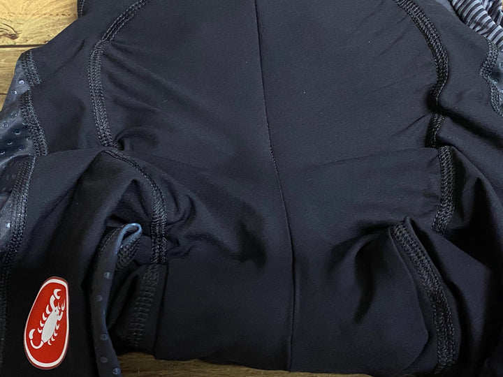JV385 カステリ CASTELLI ロッソコルサ ROSSO CORSA ビブショーツ 黒 M