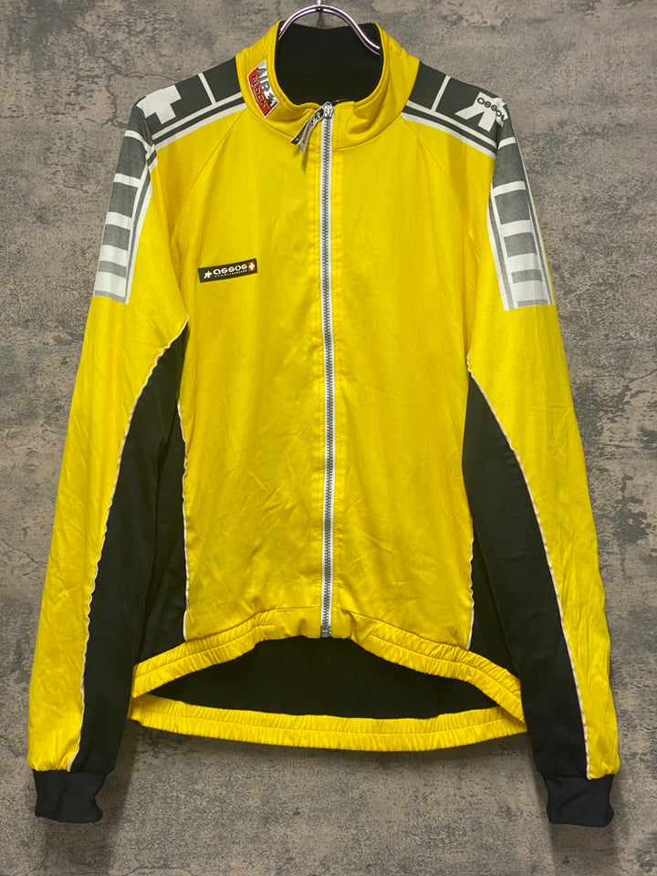 KE014 アソス ASSOS 長袖 サイクルジャケット 黄 L 裏起毛