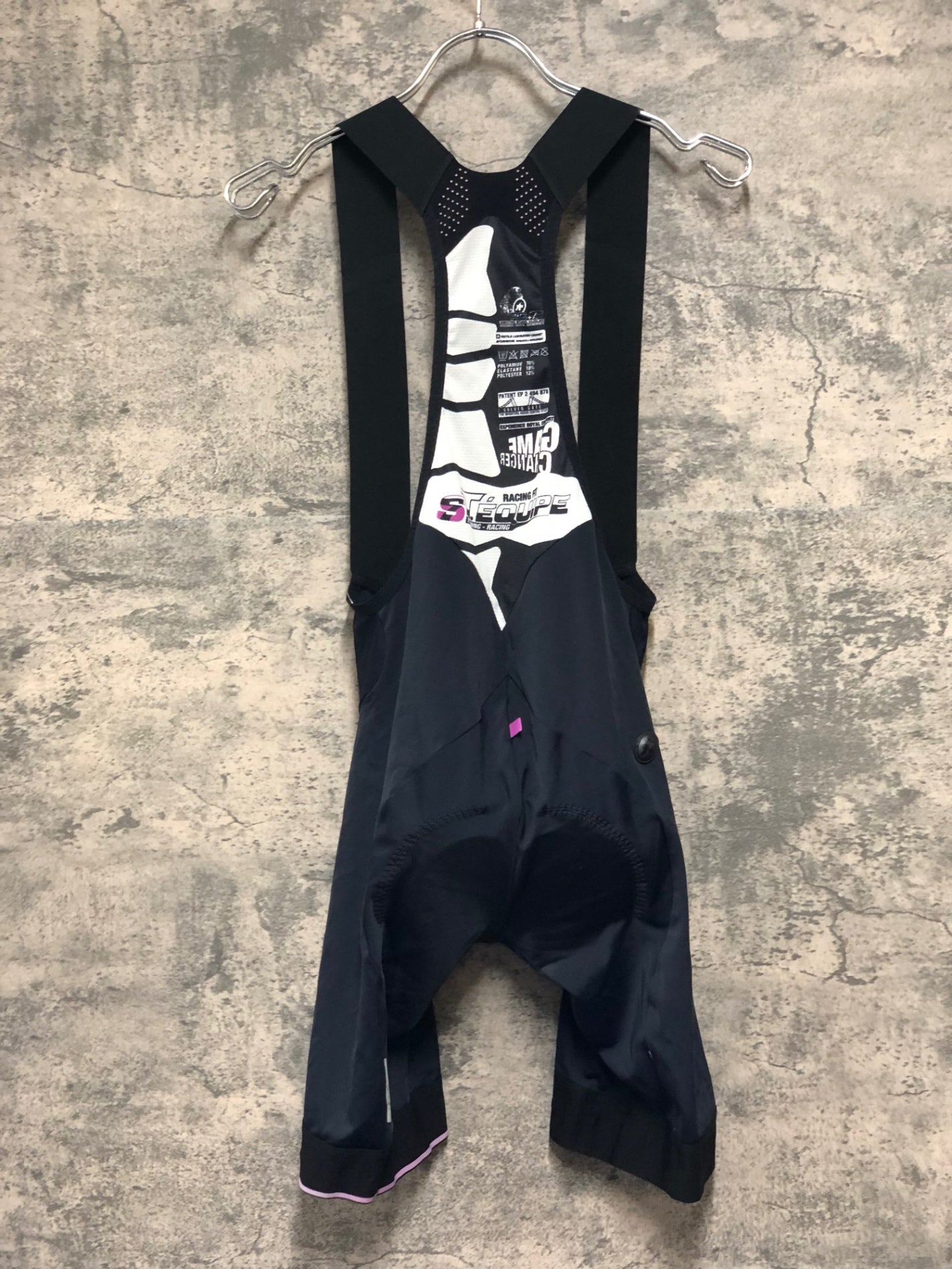 KD843 アソス ASSOS ST.EQUIPE ビブショーツ 黒 M RACING FIT ※照り