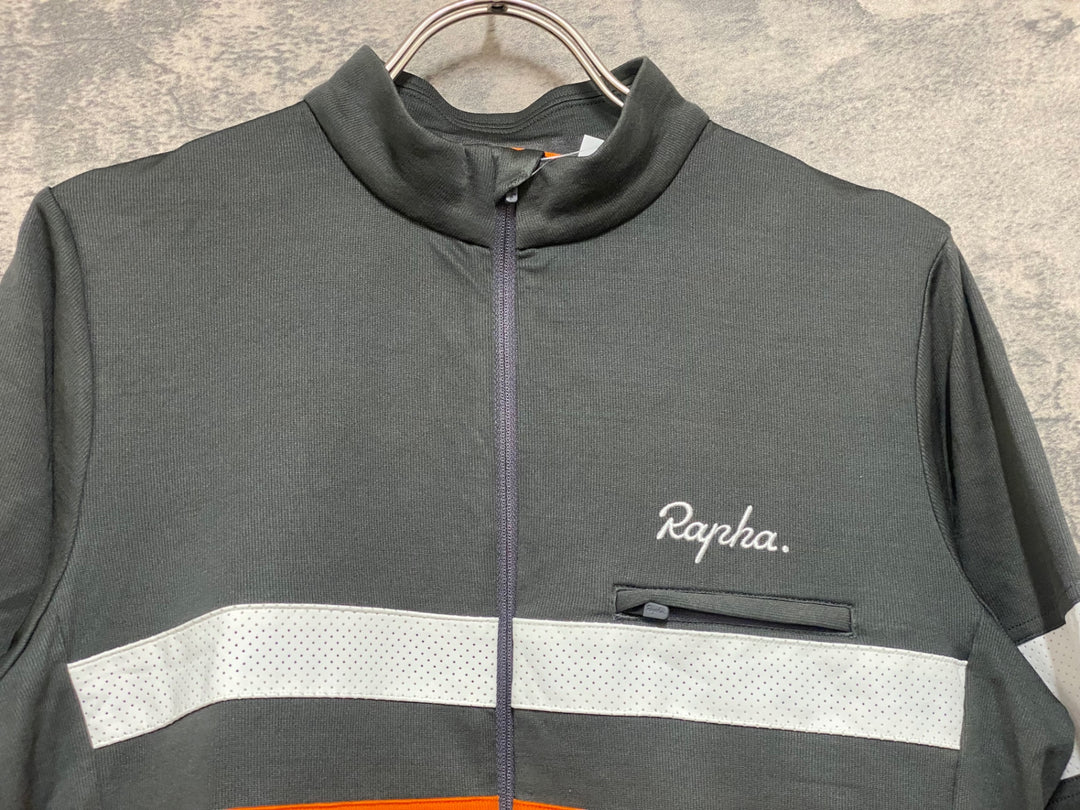 JO424 ラファ Rapha BREVET JERSEY 半袖 サイクルジャージ グレー M