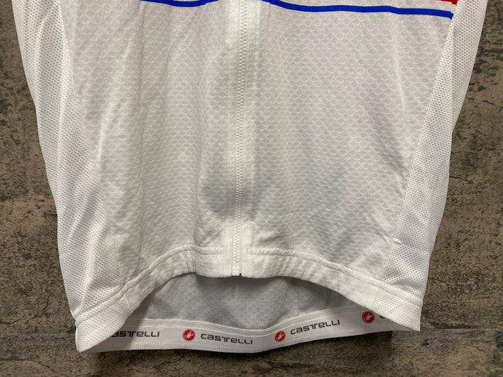 JJ712 カステリ castelli 半袖 サイクルジャージ M 白