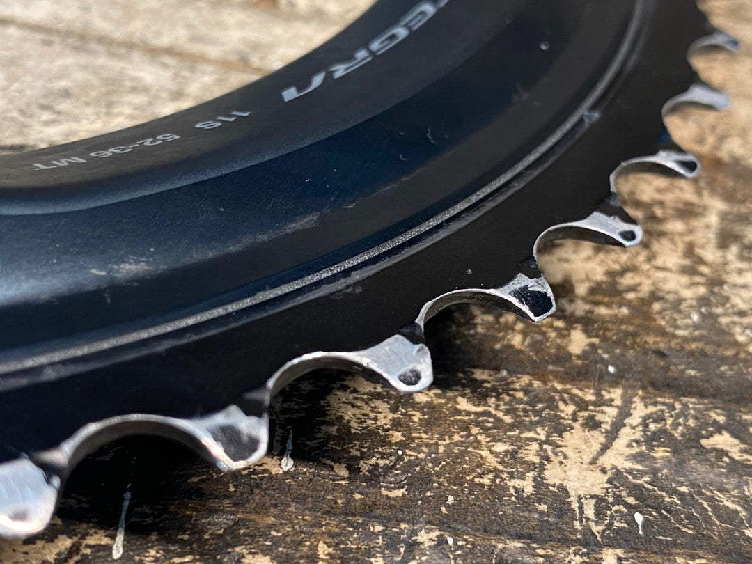 JB259 シマノ SHIMANO アルテグラ ULTEGRA FC-R8000 チェーンリング セット 52-36T ※磨耗のためジャンク