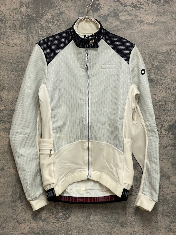 JN939 アソス assos 長袖 サイクルジャケット 白 M 裏起毛