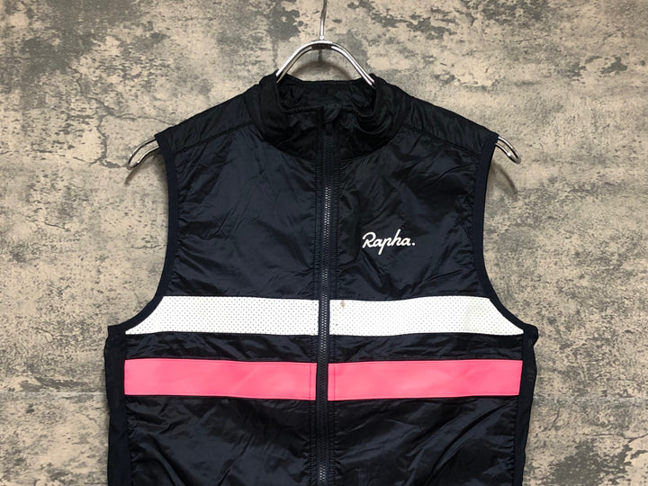 KN769 ラファ Rapha BREVET INSULATED GILET ジレ サイクルベスト 紺 M