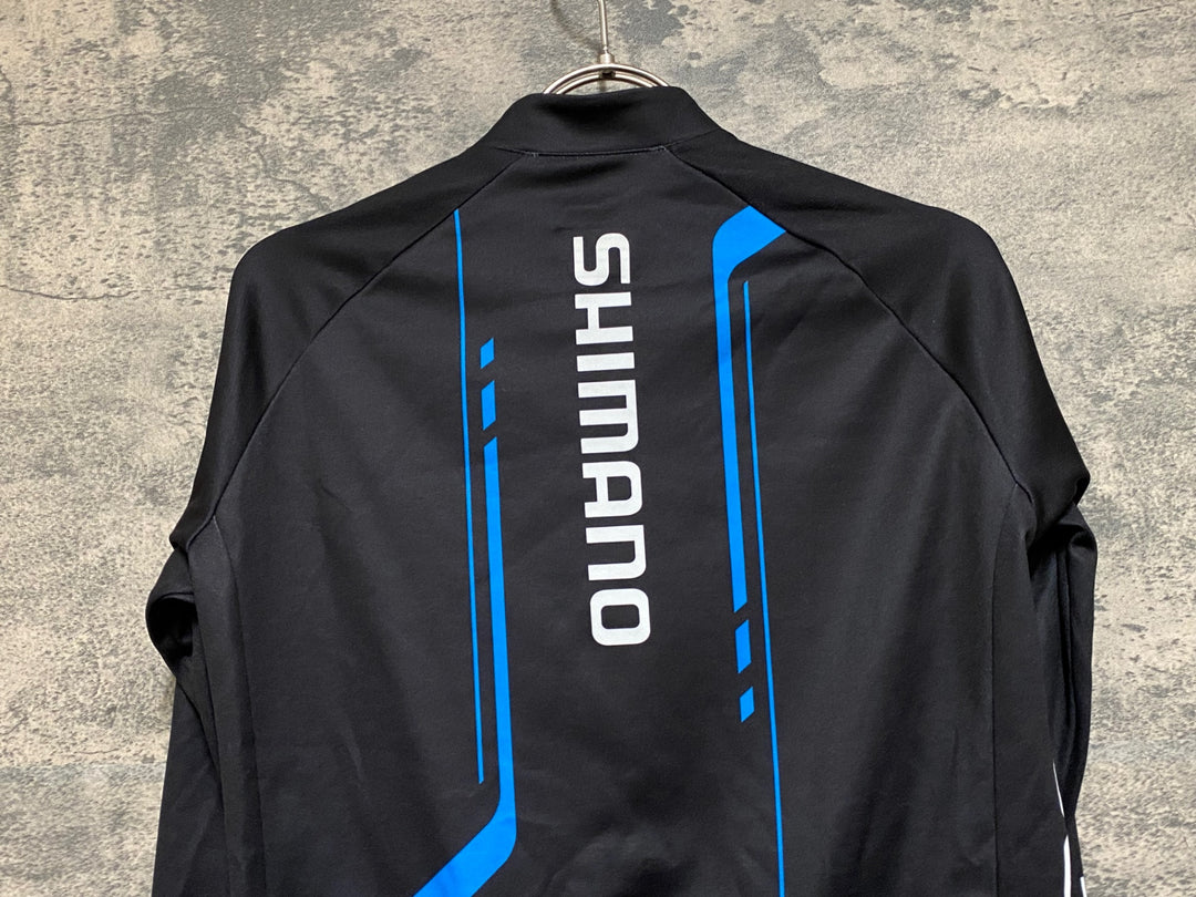 JP693 シマノ SHIMANO 長袖 サイクルジャージ 黒 M 裏起毛
