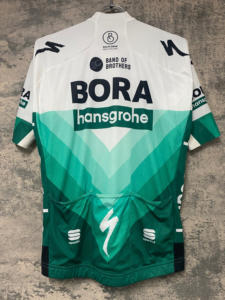 KJ820 スポーツフル sportful 半袖 サイクルジャージ 白 緑 M BORA hansgrohe