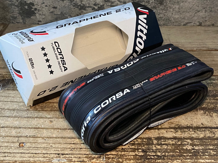 JX388 ヴィットリア Vittoria CORSA GRAPHENE 2.0 チューブレスレディタイヤ 700×28C 黒