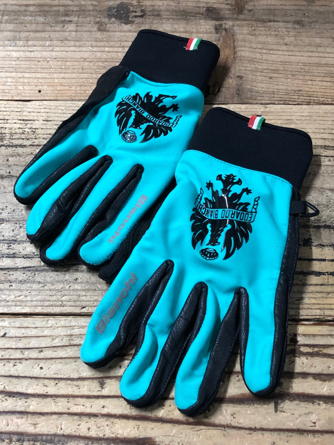 KK098 ビアンキ Bianchi 長指 ウィンターグローブ チェレステ M