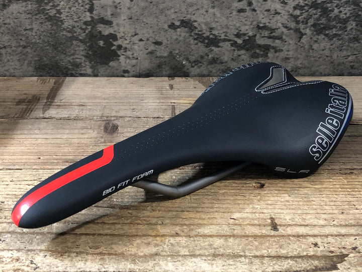 KO316 セライタリア selle ITALIA SLR S1 サドル 黒 134mm TITANIUM ※デカール加工