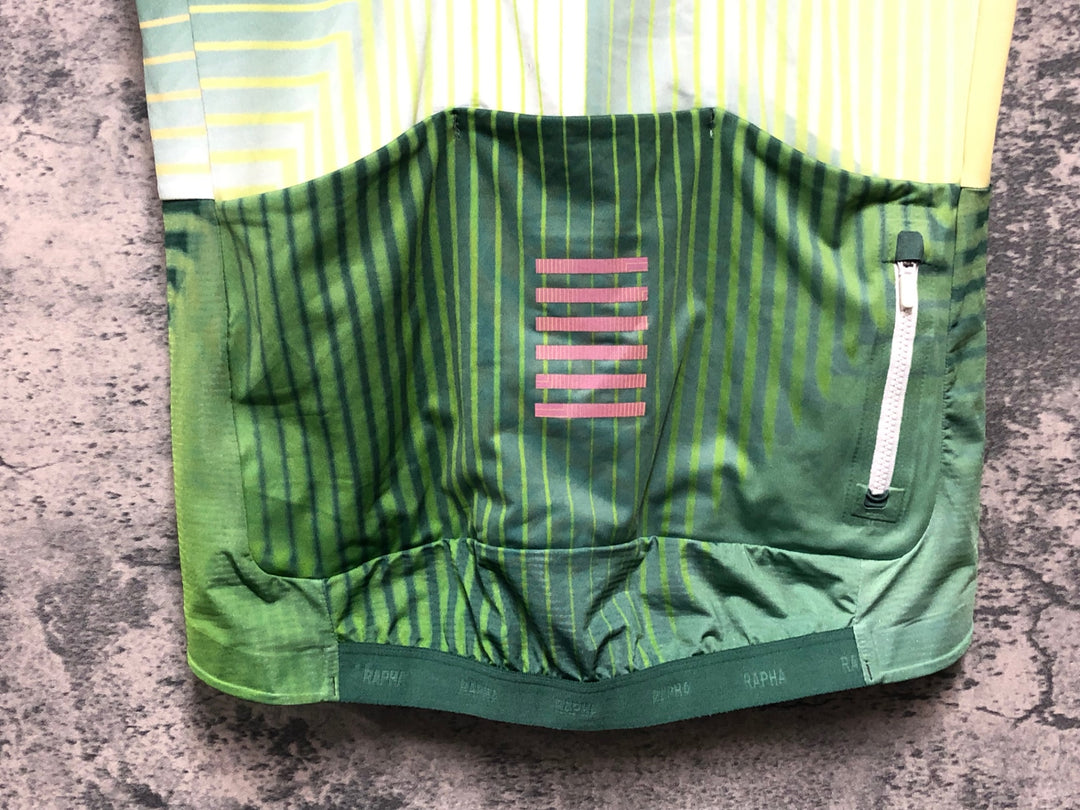 JJ938 ラファ Rapha TUNNEL VISION PT JERSEY サイクルジャージ 緑 M