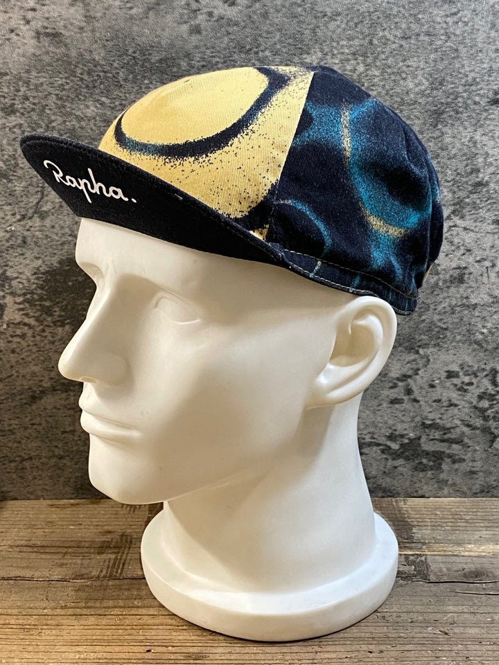 KH118 ラファ Rapha RAPHA ATHLETES CAP サイクルキャップ 黒 黃 ONESIZE