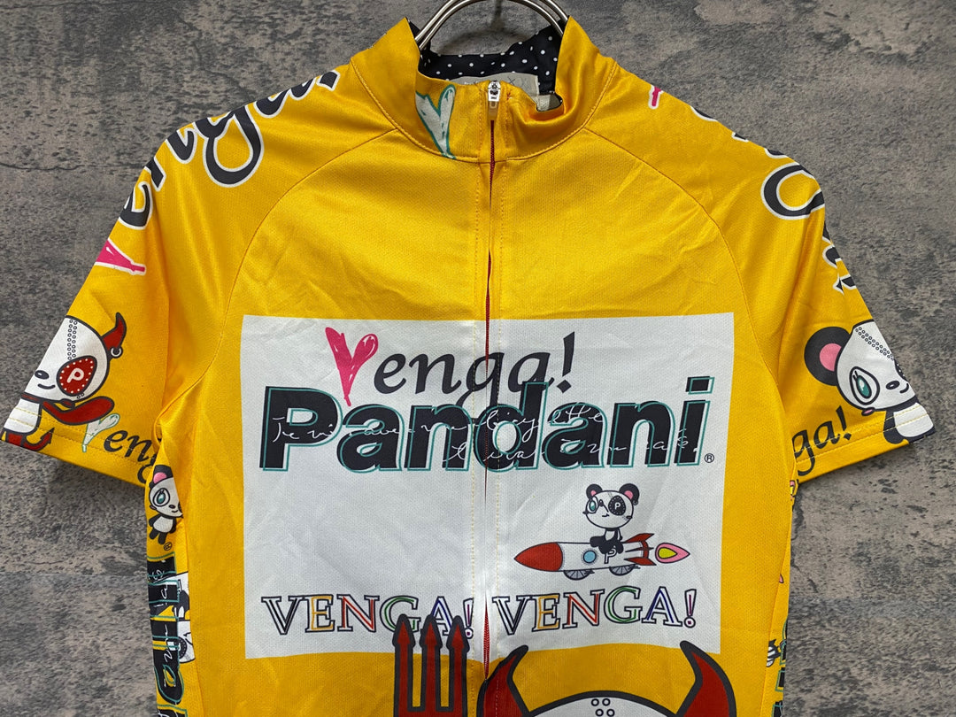 KD595 パンダーニ Pandani 半袖 サイクルジャージ 黄 S レディース