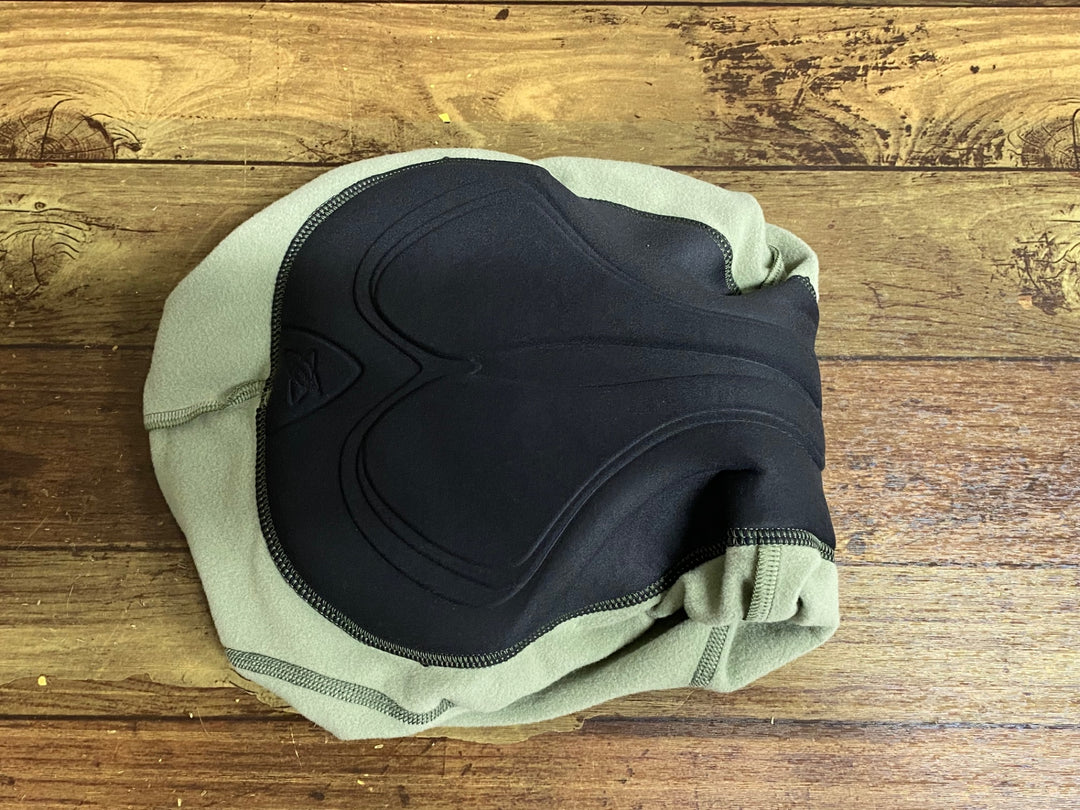 JY525 パスノーマルスタジオ PAS NORMAL STUDIOS Essential Thermal Bibs ビブショーツ オリーブ レディース S ※裾ゴム切れ